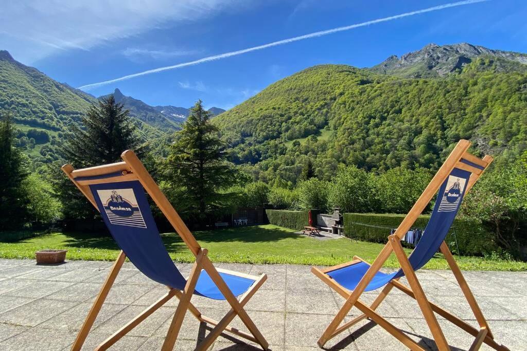 Apartamento T2 ensoleillé. Terrasse, jardin commun, vue, parking. Cauterets Exterior foto